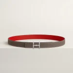 H Torsade belt buckle & Reversible leather strap 24 mm - Image 2